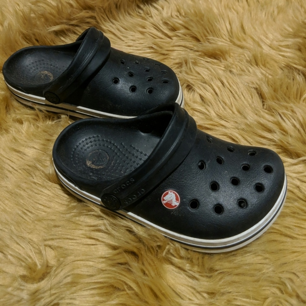 Kids black crocs
